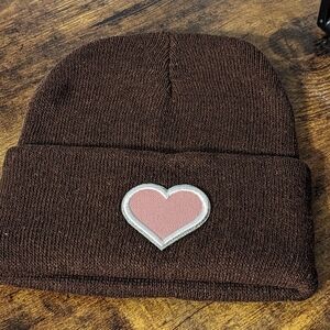 Heart Patch Winter Hat New!